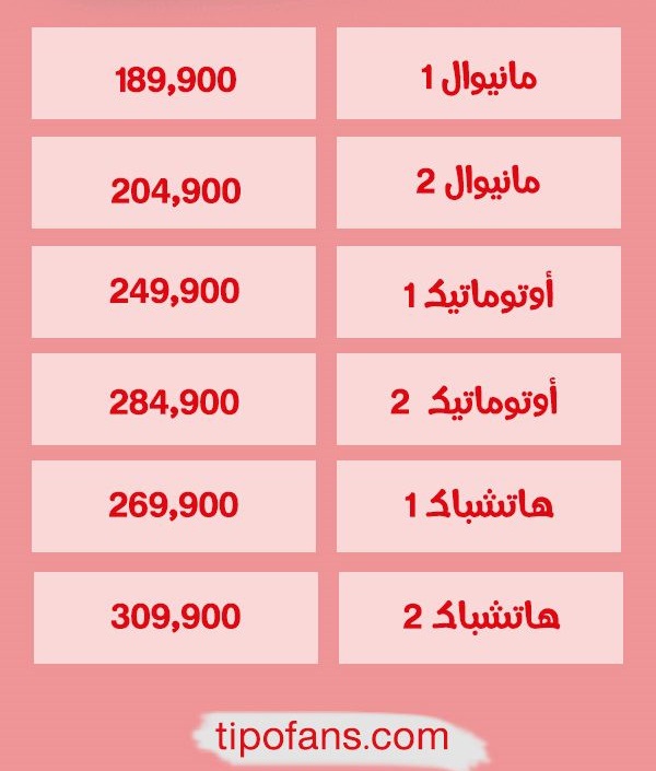 اسعار فيات تيبو ٢٠٢٠ في مصر